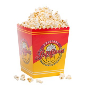 Popcornbägare stor med standard tryck hyr popcornmaskin popcornvagn glasskalas