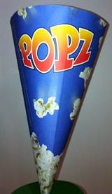 Popcornstrut glasskalas.se7dl med standardtryck "POZ"
